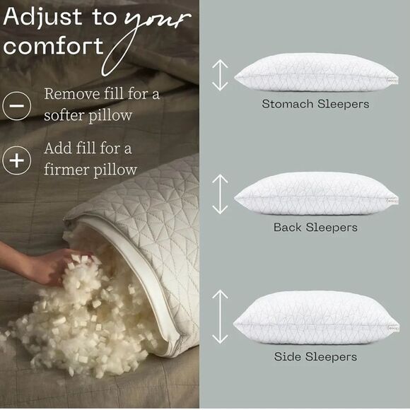 Coop Home Goods Original Adjustable Pillow, King Size NWT - Picture 2 of 6